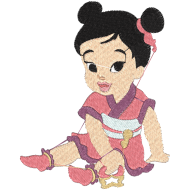 Matriz de Bordado Mulan Baby Disney 
